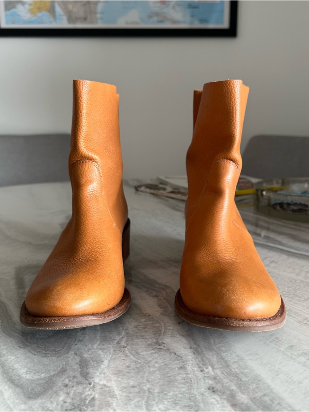 Tory Burch Siena Leather Bootie in Light Tan - Picture 4 of 11